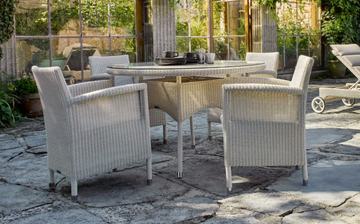 SAFI - Wicker garden chair with armrests by Vincent Sheppard - view 3